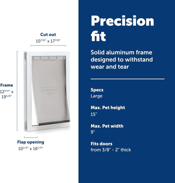 PetSafe Freedom Aluminum Pet Door Large Dog Outdoor Access-2