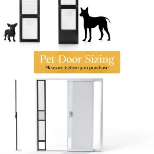 PERMA Pet Door Sliding Glass Aluminum Frame Insect Screen-0