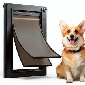 Medium Dog Door VOSOIR Aluminum Magnetic Pet Door-0