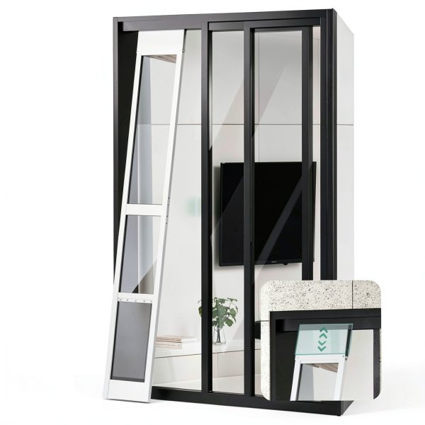 YGNNJY Dog Door Aluminum Insert Medium Pets-6