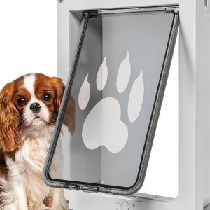 Pet Door CEESC White ABS Snap-In Dog Door-0