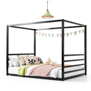 Canopy Bed Soozzable Metal Extra‑High Headboard-0