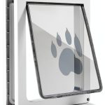 CEESC Medium Dog Door White Acrylonitrile Butadiene Styrene-0