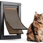 VOSOIR Small Dog Door Aluminum Magnetic Pet Door-0