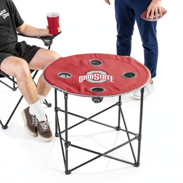 Logo Sports Fan Table Model 191-31 Foldable Powder Coated Steel-1