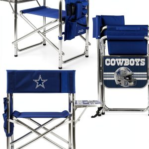 Dallas Cowboys Folding Chair by Picnic Time and Navy Blue One Size-0