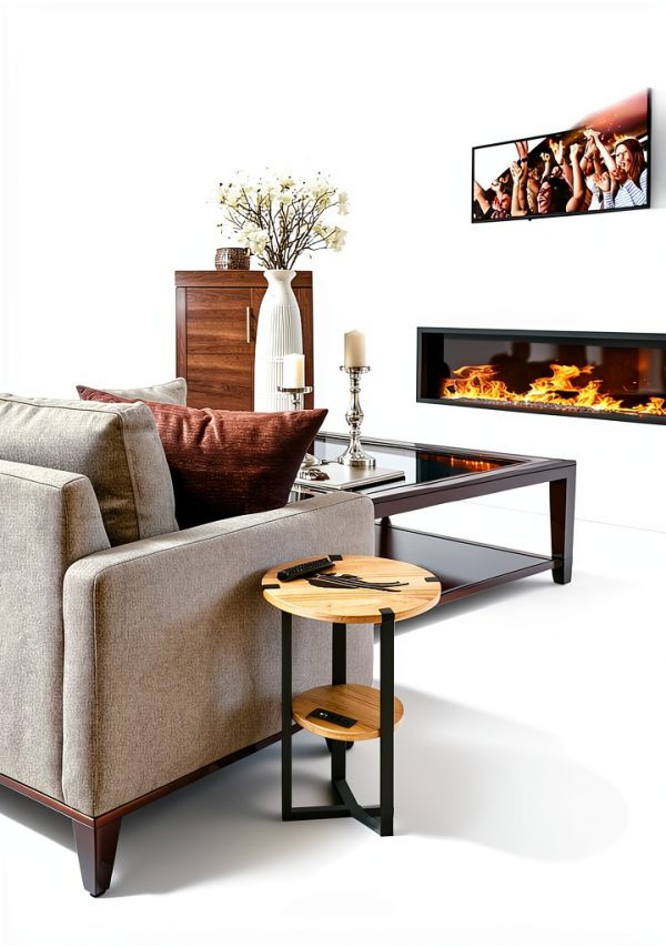 Imperial Side Table 18x18x22 Buffalo Bills End Table with Charger-1