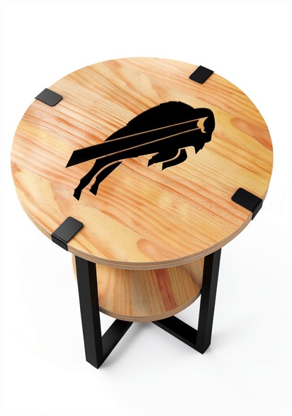 Imperial Side Table 18x18x22 Buffalo Bills End Table with Charger-2