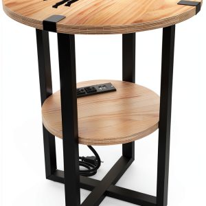 Imperial Side Table 18x18x22 Buffalo Bills End Table with Charger-0