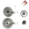 MP22YA Electric Range Burner Element Unit Set(2 pcs MP15YA 6" & 2 pcs MP21YA 8") with 4 Pack 330031 Surface Element Receptacle Kit by Beaquicy - Replacement for Whirlpool Ken-more Ranges/Stoves-1