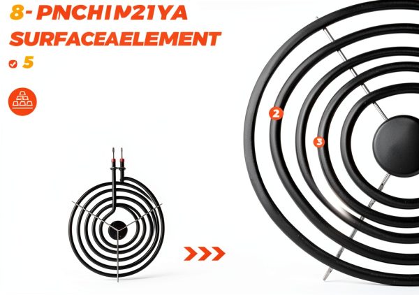 MP22YA Electric Range Burner Element Unit Set(2 pcs MP15YA 6" & 2 pcs MP21YA 8") with 4 Pack 330031 Surface Element Receptacle Kit by Beaquicy - Replacement for Whirlpool Ken-more Ranges/Stoves-3