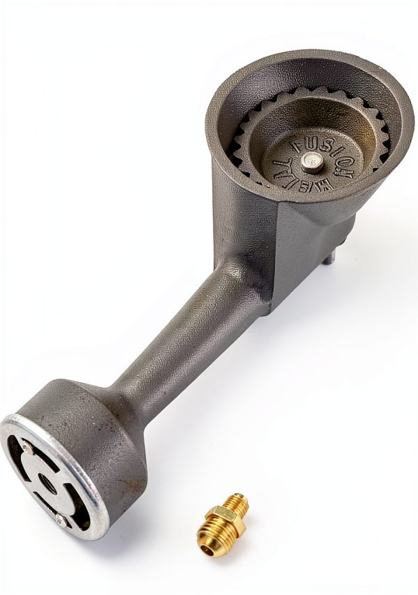 onlyfire High Pressure Propane Cast-Iron Replacement Round Burner with Orifice Brass Fitting-5