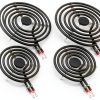 MP22YA Electric Range Burner Element Unit Set by Beaquicy - Replacement for Ken-more Whirlpool May-tag Hardwick Norge Ranges/Stoves - Package Include 2 pcs MP15YA 6" and 2 pcs MP21YA 8"-0